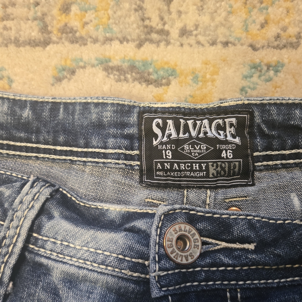 Salvage Anarchy Denim Jeans in Blue